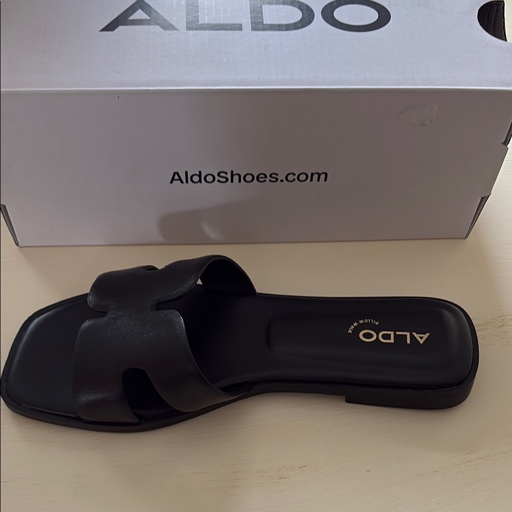 Aldo Women's Elegant Black Slide Sandals